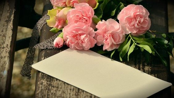bouquet karte rosen